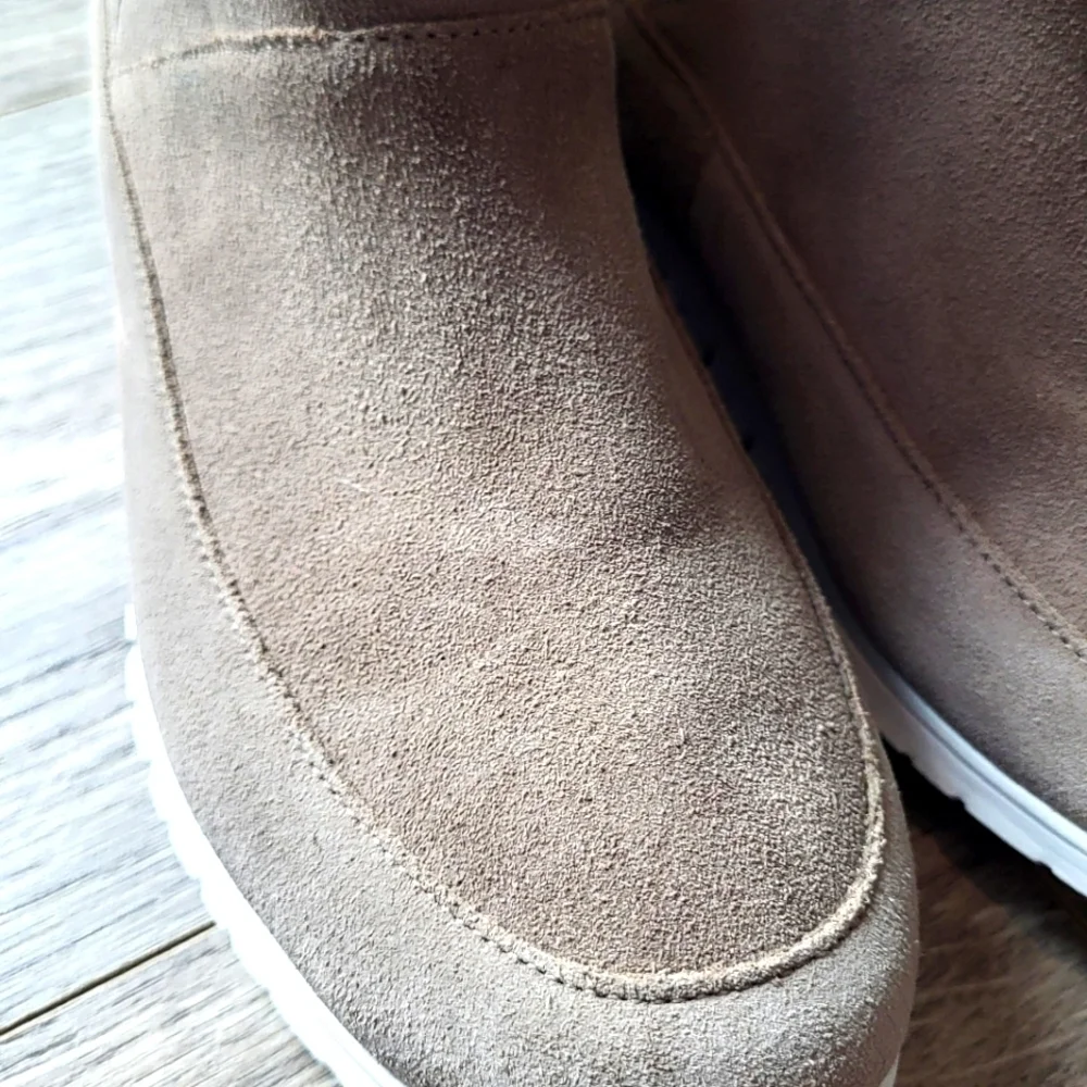 Cole Haan Beige Suede ZERØGRAND Pull-on Waterproof Boots
